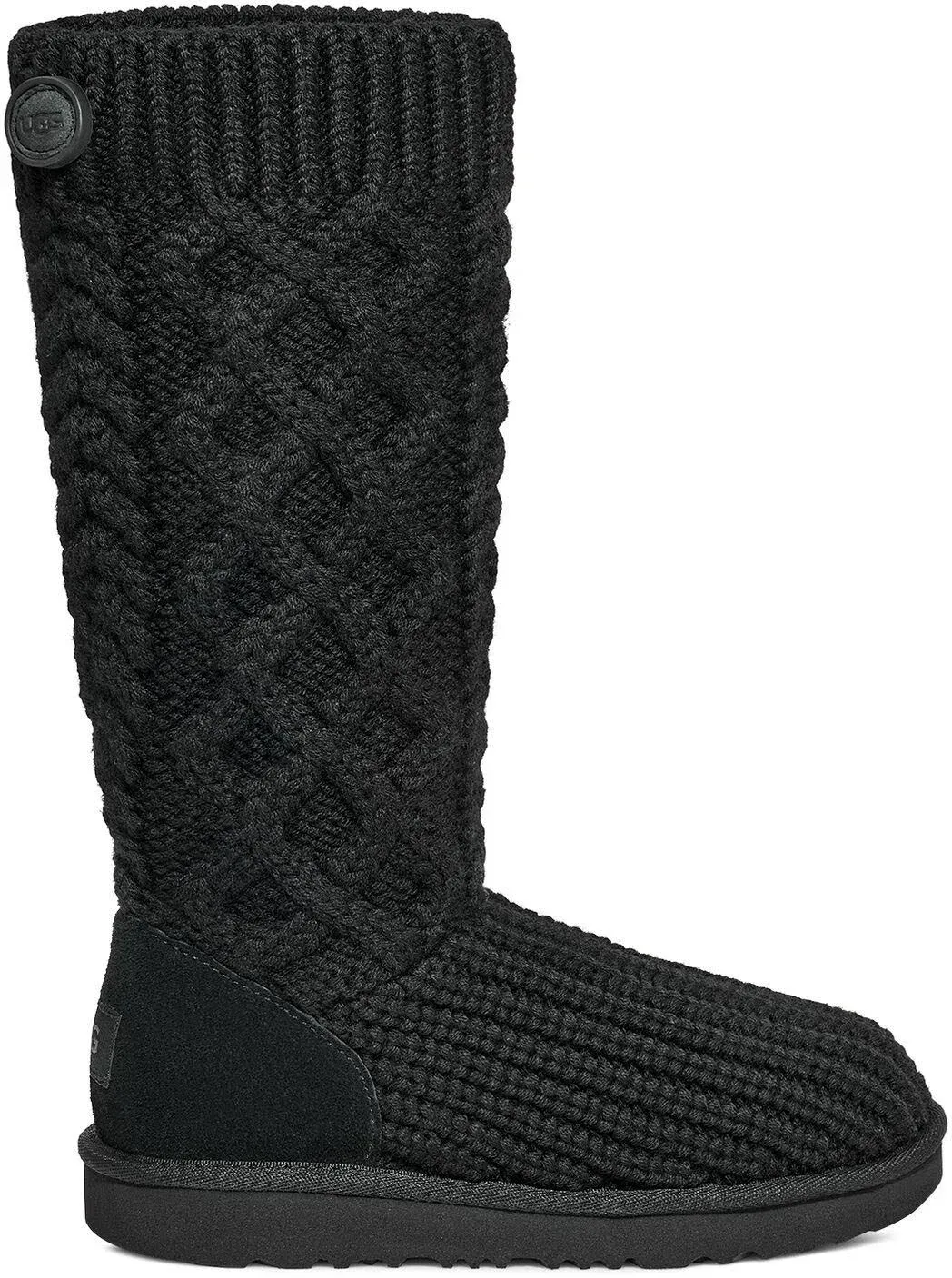 Kids' Ugg Classic Cardi Cabled Knit Boots 1 Grey