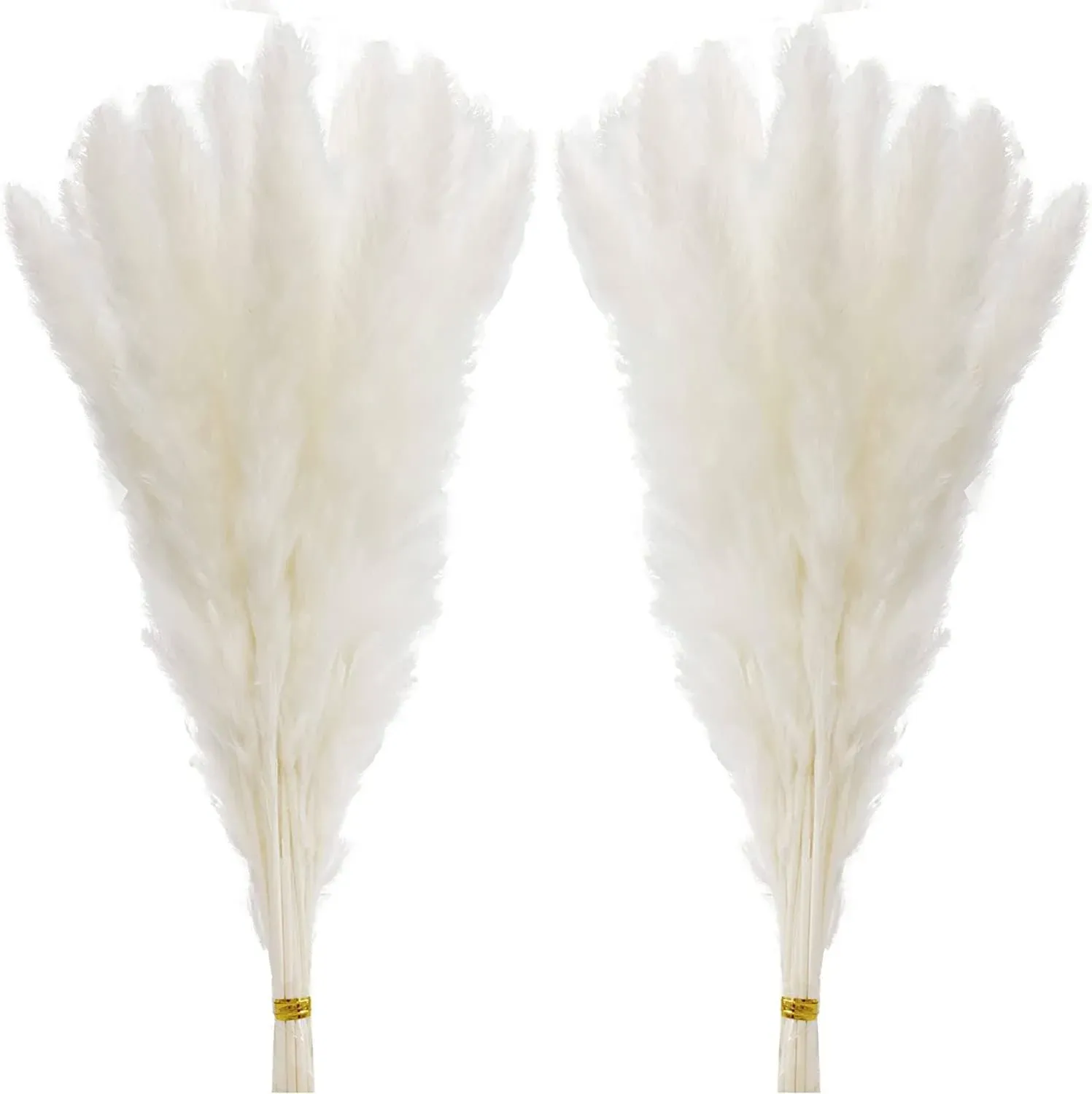 60 Pcs White Pampas Grass Branches Decor for Home Kitchen Garden Party Photographing Flower Arrangement