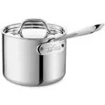 All-Clad Sauce Pan With Lid, Stainless Steel, 2 qt