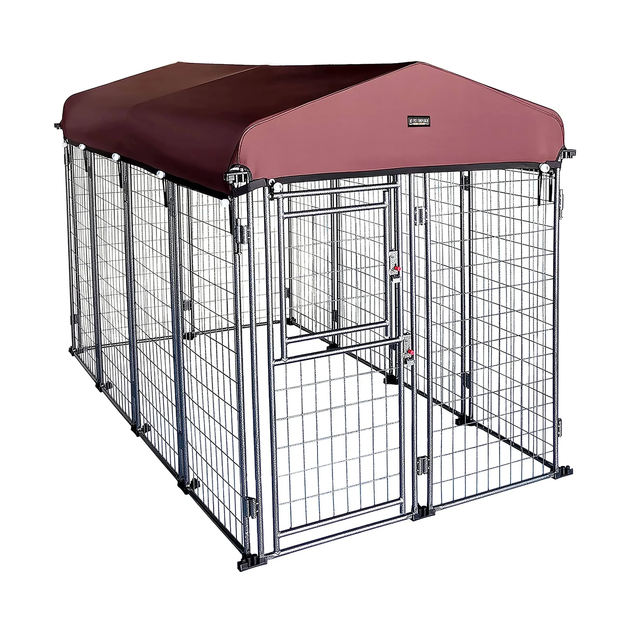 My Pet Companion 8*4*5 Dog Kennel Outdoor with Roof Cover for Large Dogs Heavy ...