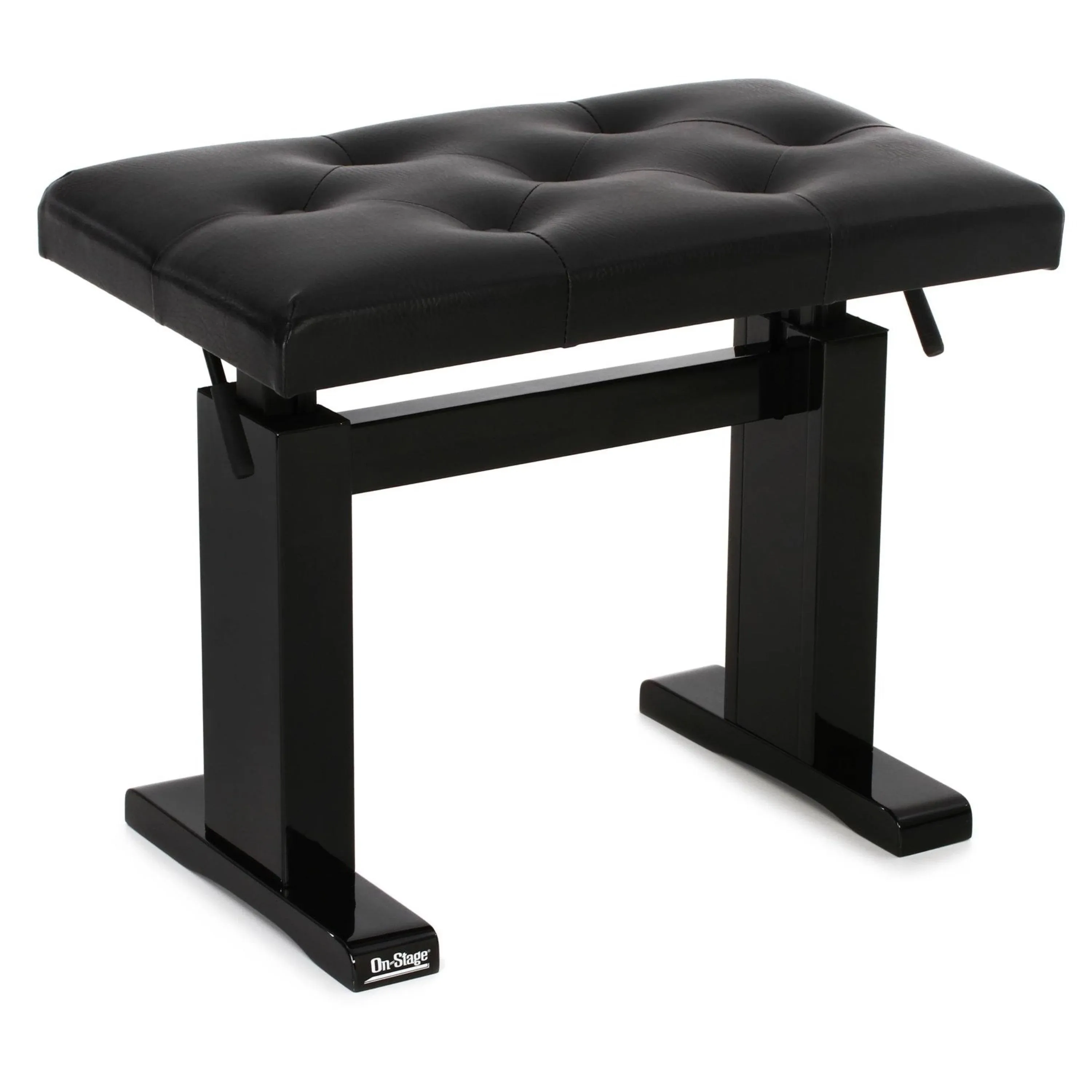 On-Stage Height Adjustable Piano Bench Black