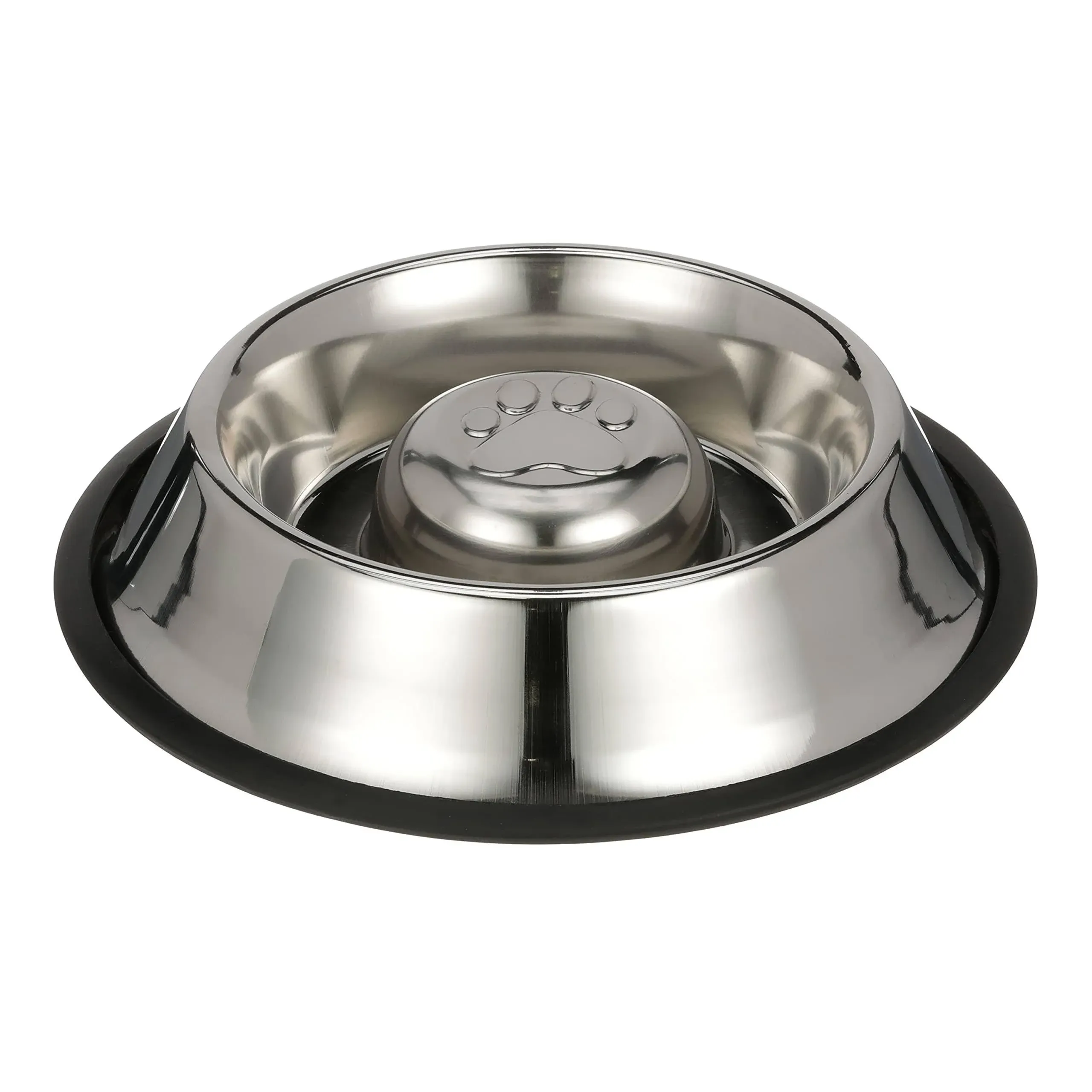 Neater Pet Brands Stainless Steel Slow Feed Bowl - Non-Tip & Non-Skid - Stops Dog Food Gulping, Bloat, Indigestion, and Rapid