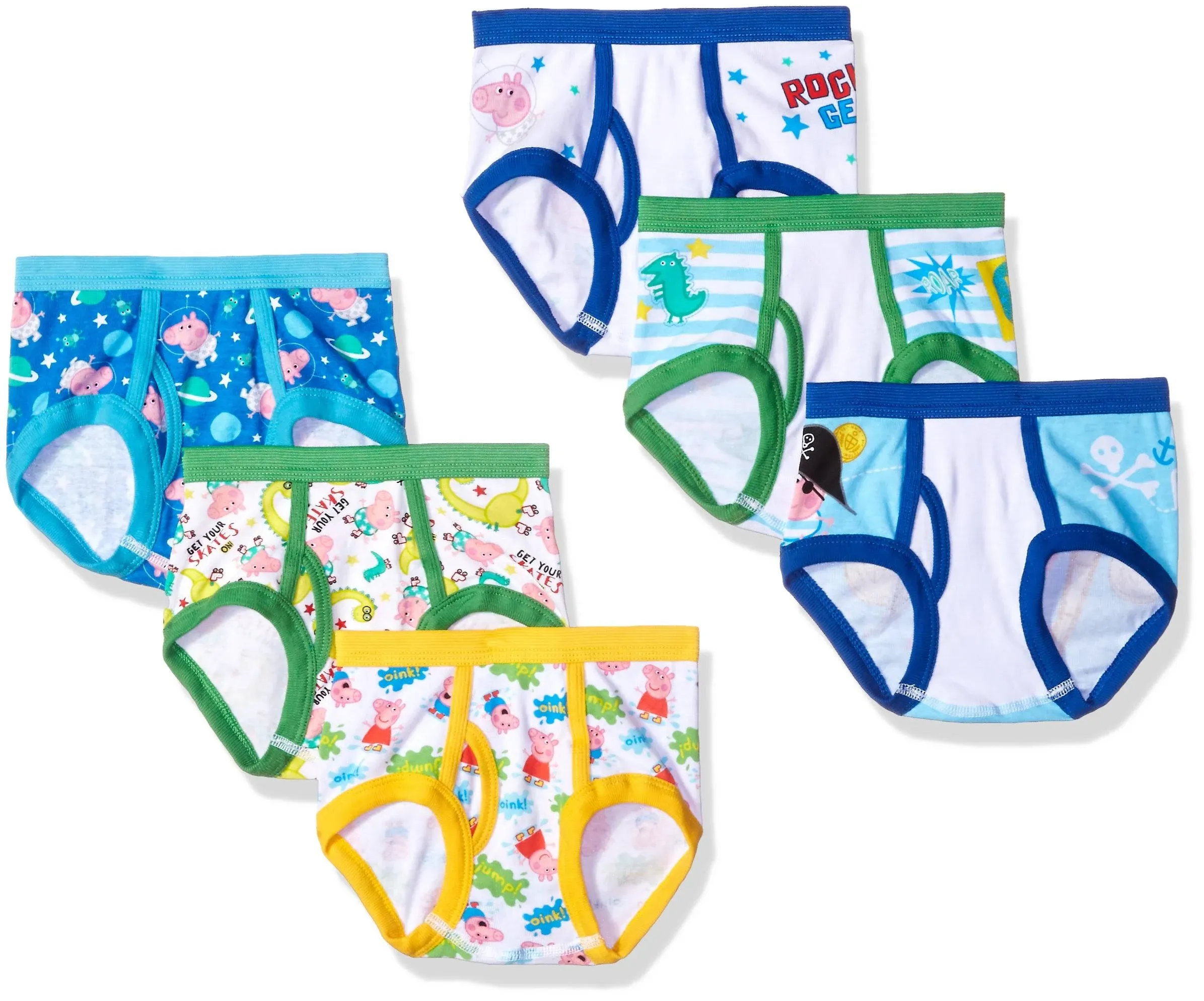 Peppa Pig Boys Amazon Exclusive Toddler 100% Cotton Briefs & Potty Training Pants That Includes Stickers & Tracking Chart