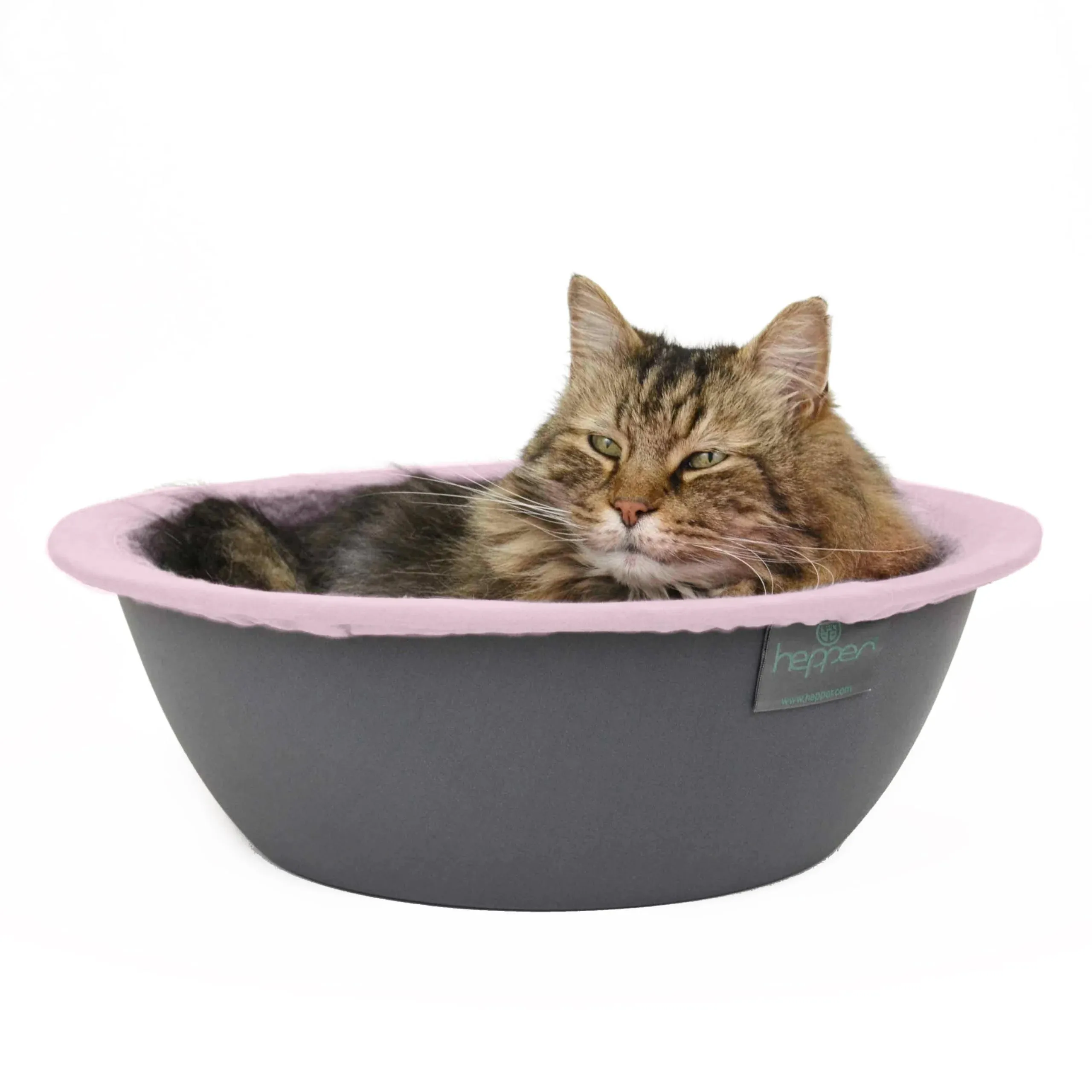 Hepper Cat Nest - Washable Cat Bed with Removable Fluffy Fleece Liner - Cozy Comfy Calming Cat Bed Round Shape - Cat Warming Bed