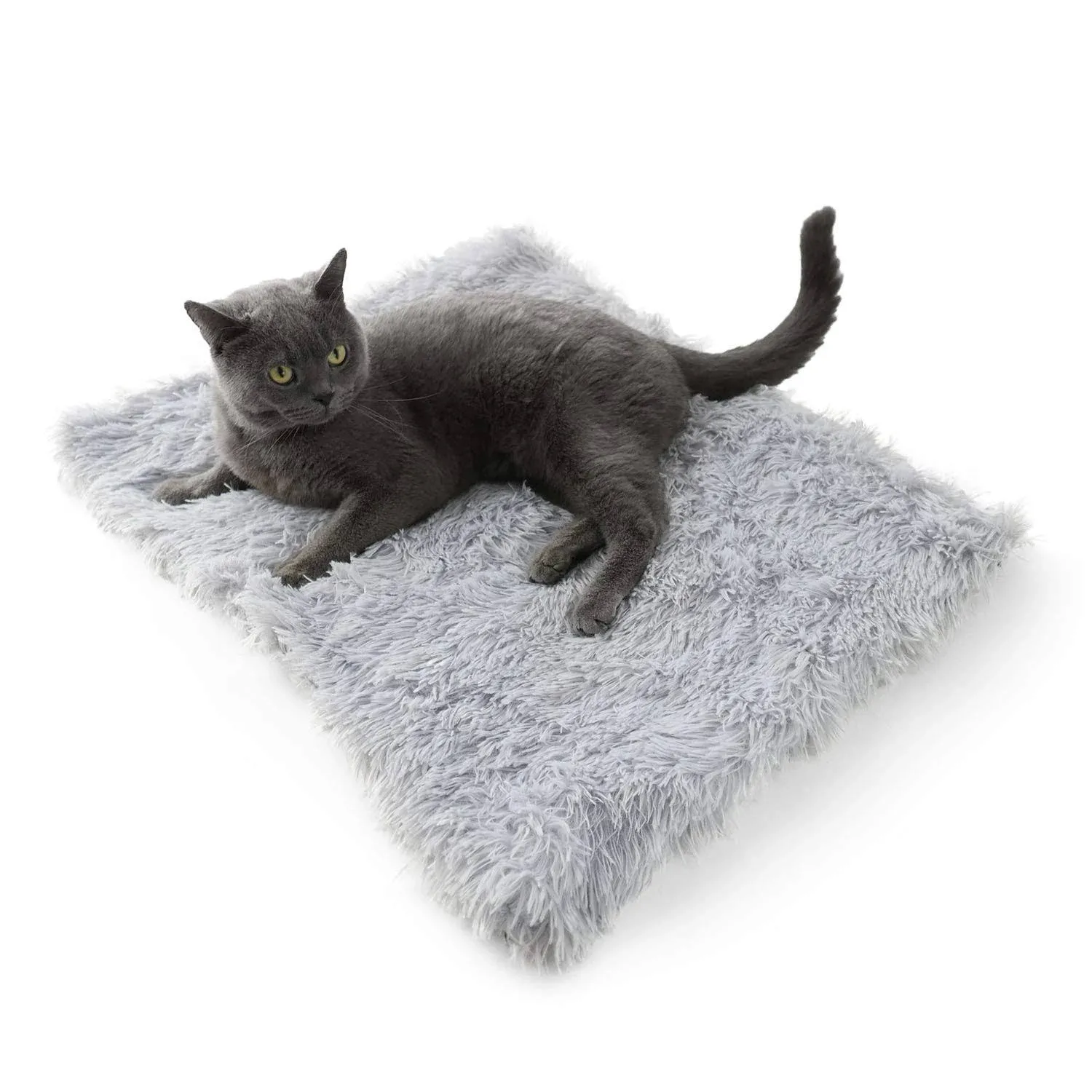 Furry Pet Bed/Mat (Convertible) - Grey