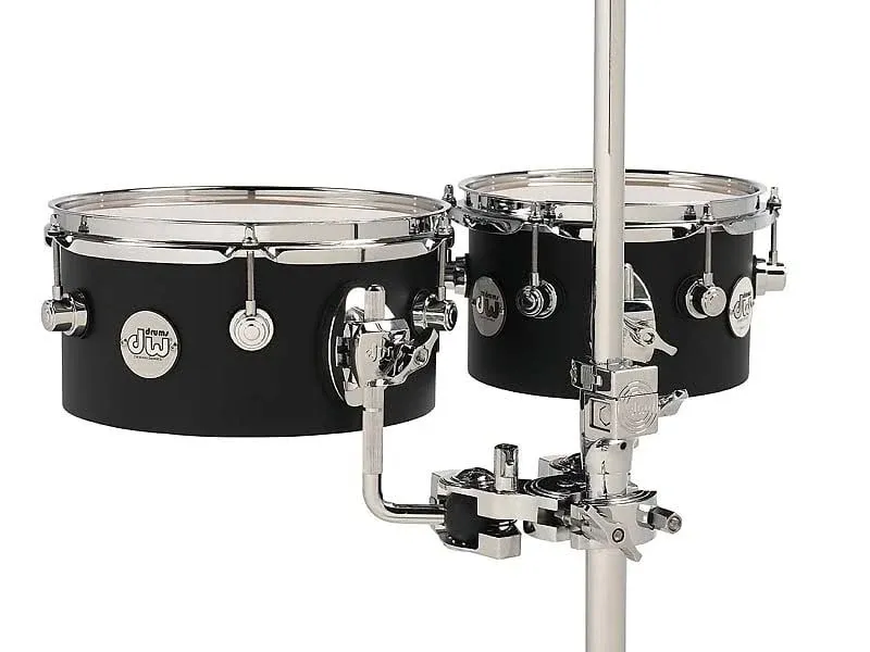 Drum Workhop Design Series Concert Tom 2-Pack with Mount - Black Satin