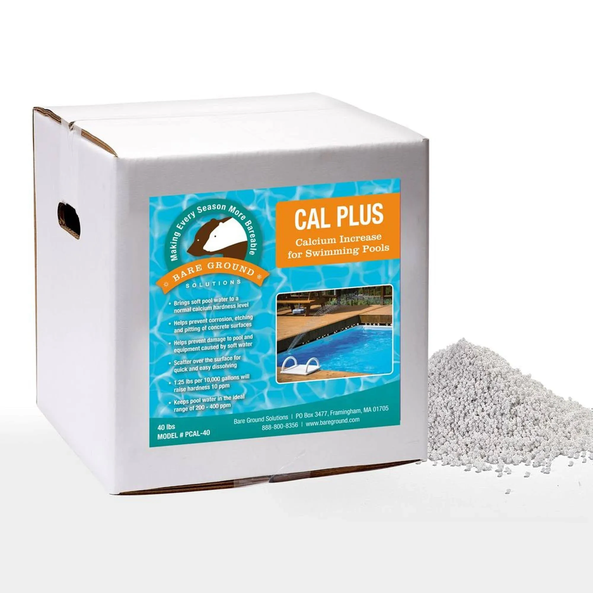 Bare Ground Winter PCAL-40 40 lbs Box Pool Cal Flake