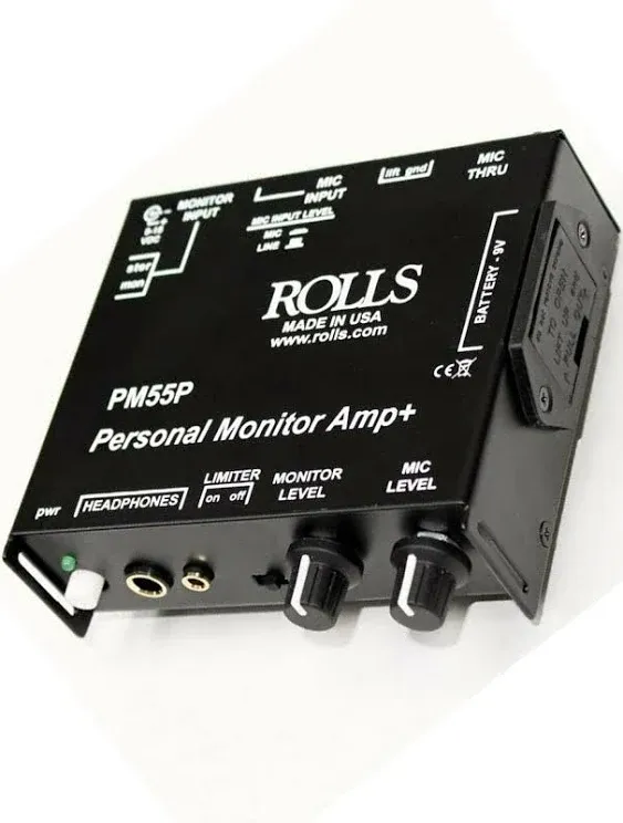 Rolls PM55P Personal Monitor Amp/Limiter/Battery