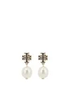 Tory Burch Women's Kira Pearl Drop Earrings Gold