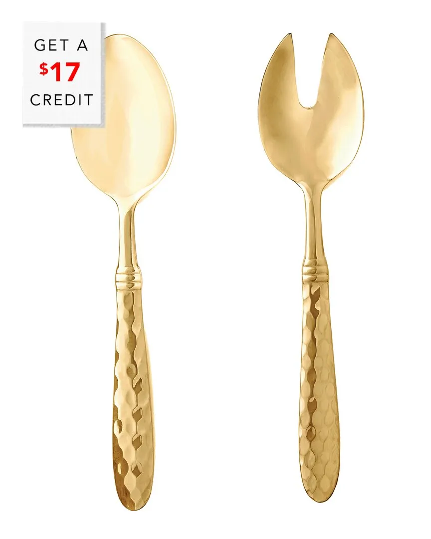 Martellato Salad Server Set In Gold