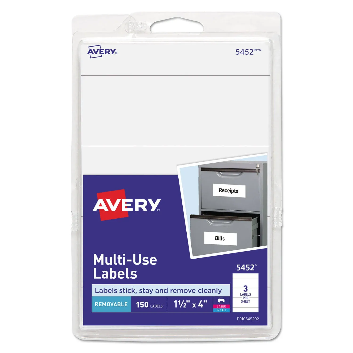 Avery 05452 Removable Multi-Use Labels