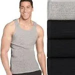 Jockey Men's 100% Cotton A-Shirt Tank - 4 Pack, Size: Medium, Black