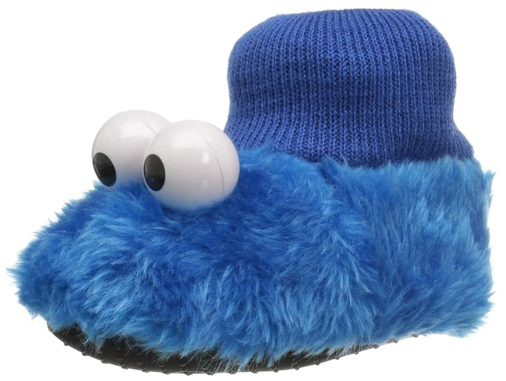 Sesame Street Cookie Monster Sock Top Slippers Puppets XS Size 3-4, Kids Unisex, Blue