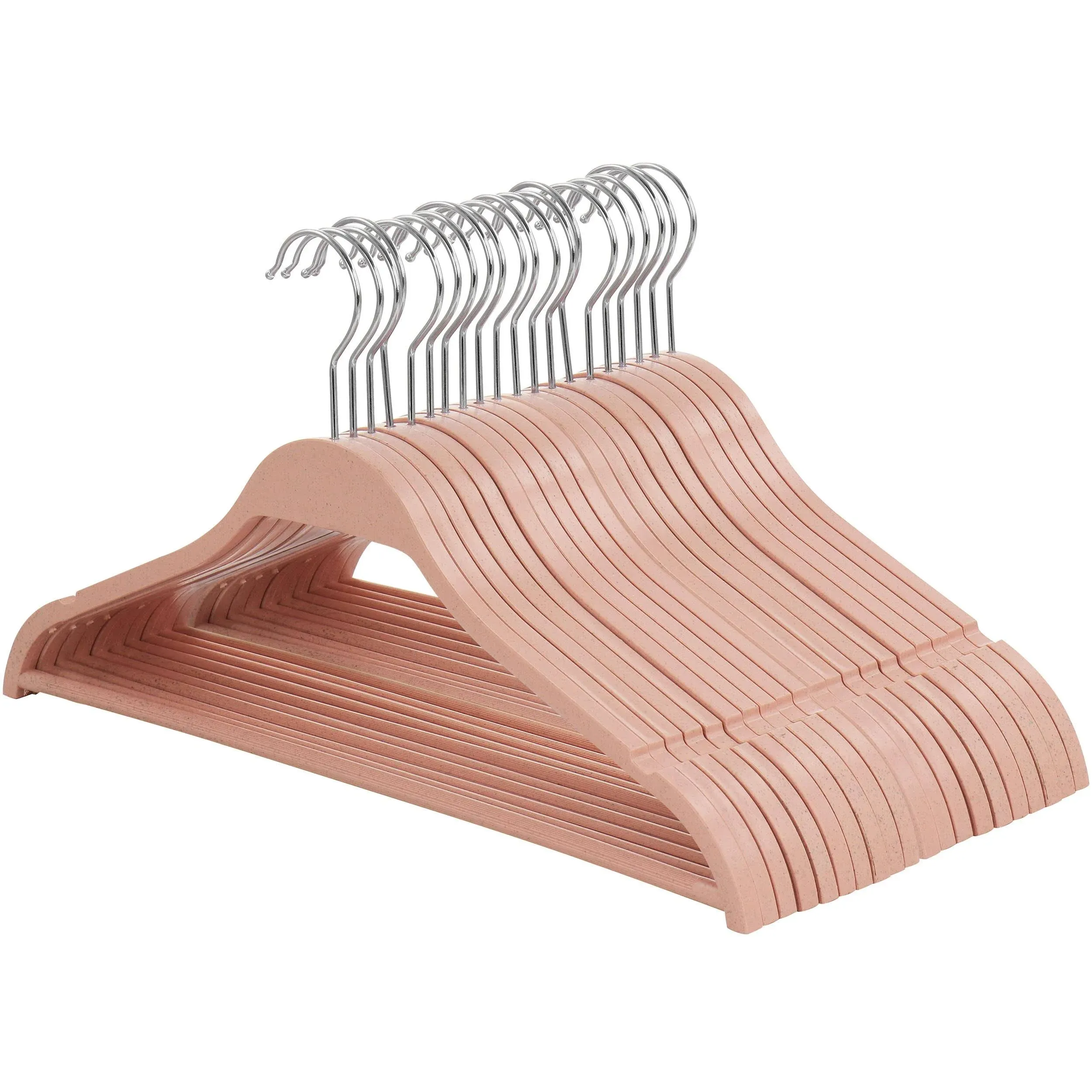 Elama Home 20 Piece Biodegradable Coat Hangers in Pink