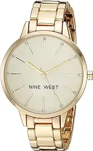 Nine West Women's Crystal Accented Bracelet Watch