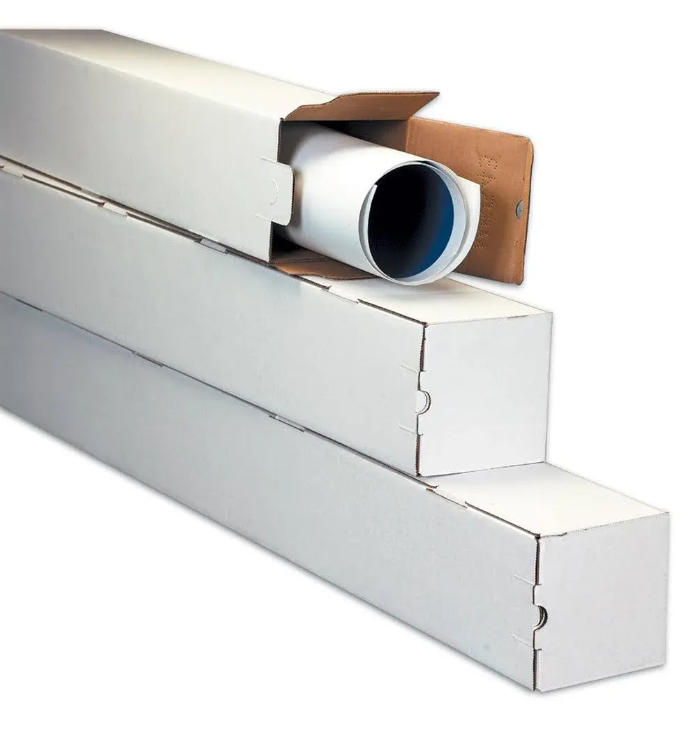 Mailing Tube: 3x37x37 in, Oyster White, 25 PK