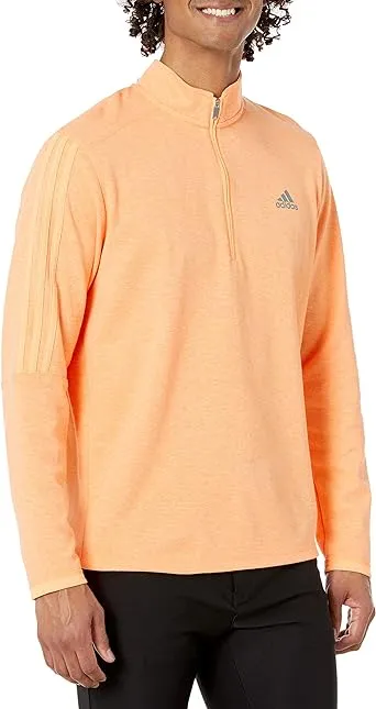 Men's Adidas 3-Stripes Quarter-Zip Pullover Top, Size: XXL, Blue