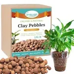 Legigo 15 lbs Organic Expanded Clay Pebbles 4mm -16mm Light Expanded Clay aggregate Natural Clay Pebbles for Hydroponic & Aquaponics Growing Orchid