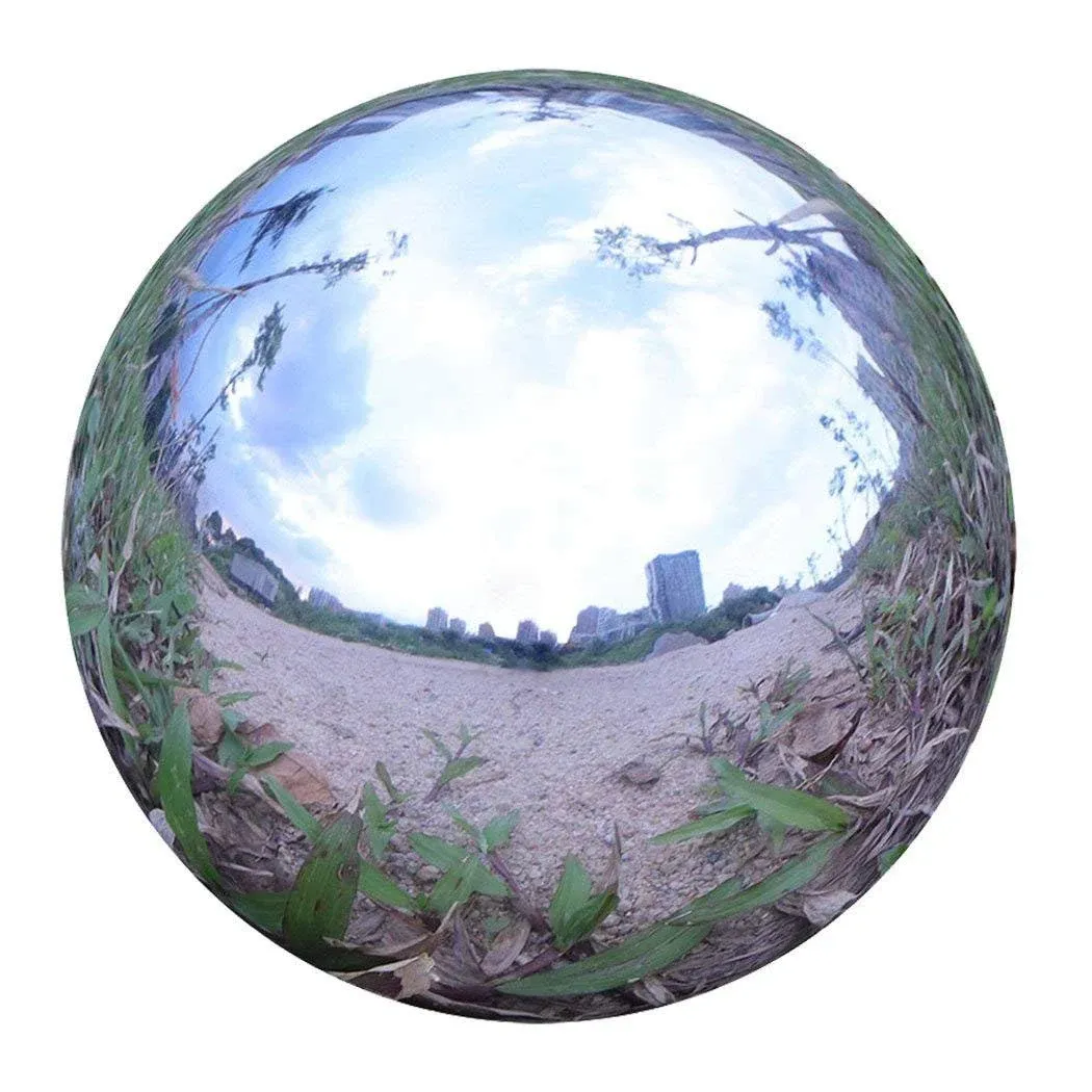 Durable Stainless Steel Gazing Balls Hollow Mirror Globe Floating Reflective Ball ...