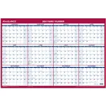 AT-A-GLANCE 2024 Erasable Calendar, Dry Erase Wall Planner, 36" x 24", Large, Vertical/Horizontal, Reversible (PM26B2824)