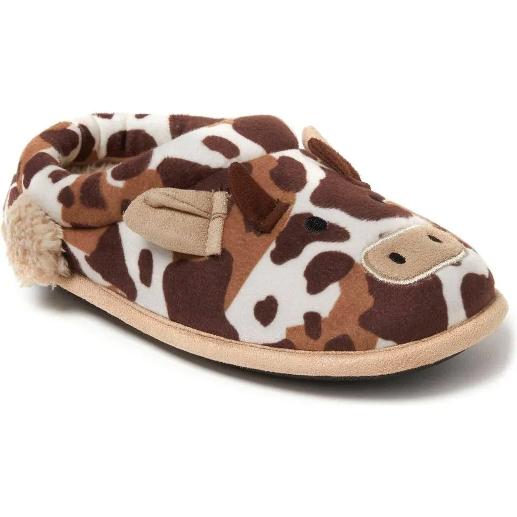 Dearfoams Kid's Peyton Animal Slip-On Clog House Slipper