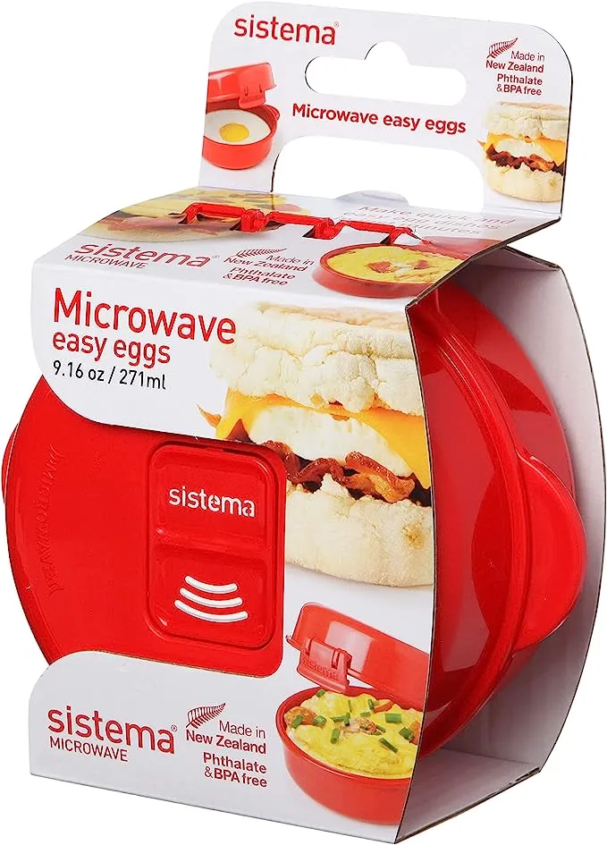 Sistema Microwave Egg Cooker & Poacher with Steam Release Vent