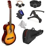 Guitarra Acustica Para Aprendices Novatos Barata Con Accesorios Estuche 38&#034;