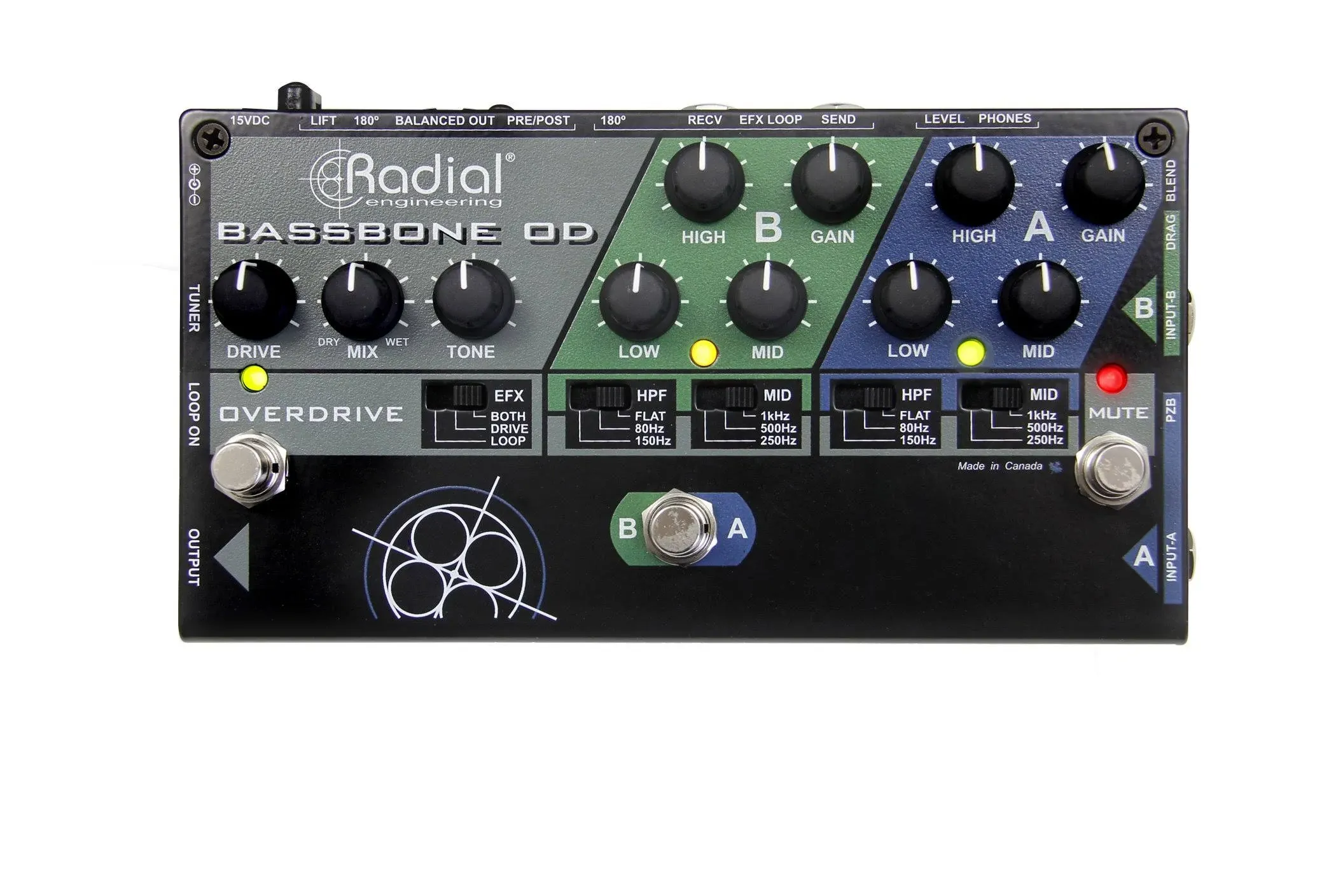 Radial Bassbone OD 2-Channel Bass Preamp