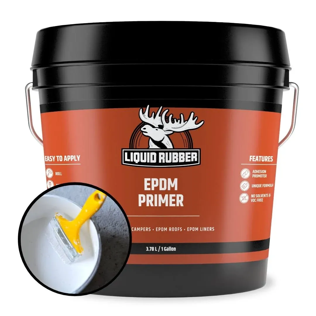 Liquid Rubber EPDM Rubber and RV Roof Primer - Weatherseal Camper and Trailer Roofing Coating 1 Gallon