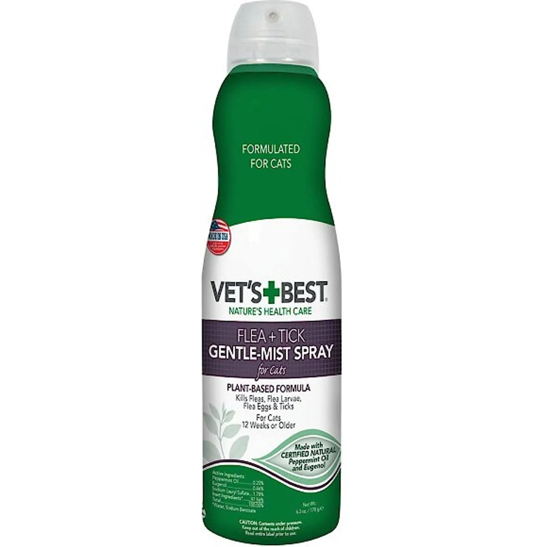 Vet's Best Flea & Tick Gentle Mist Spray for Cats - 6.3 oz