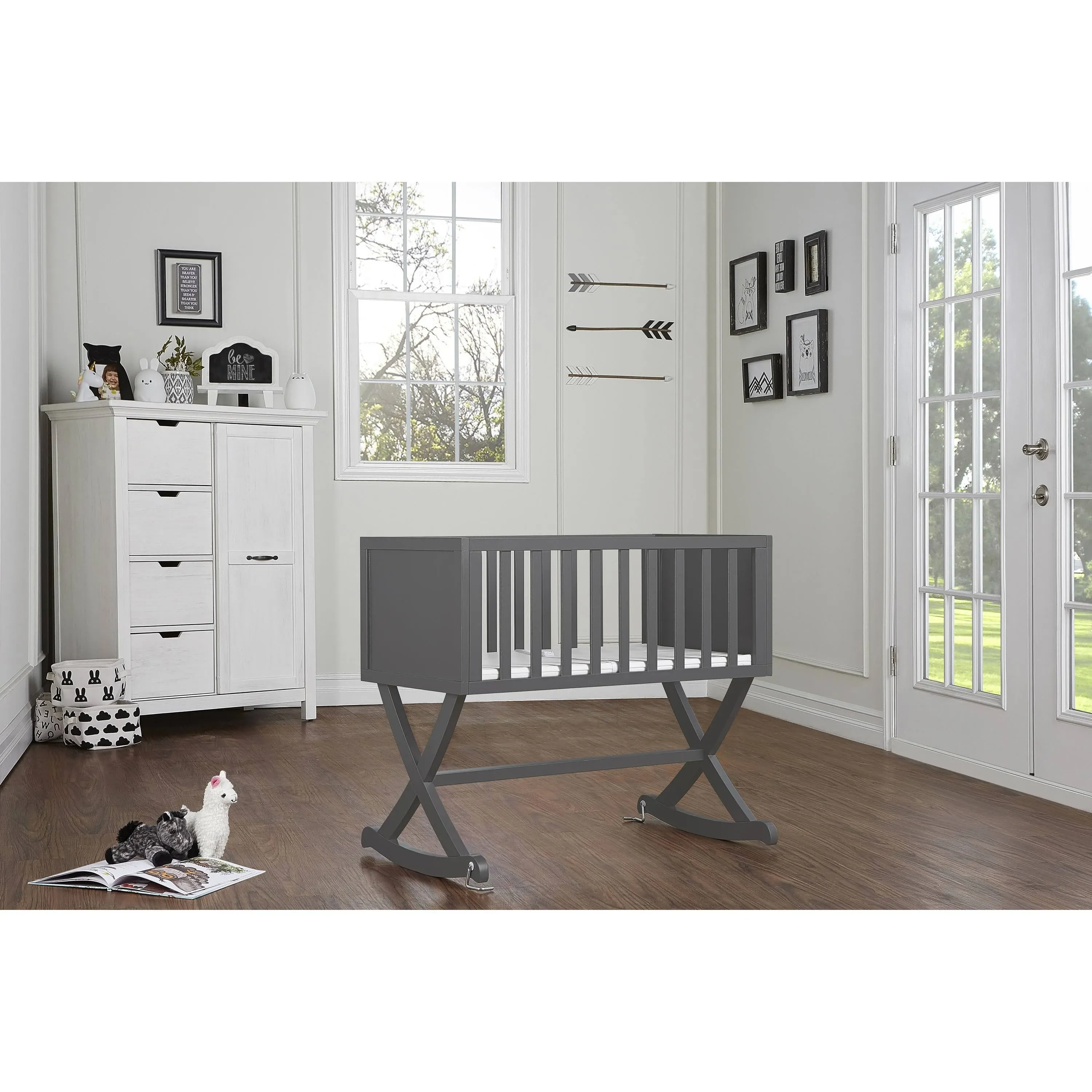 Dream on Me Haven Cradle Pebble Grey