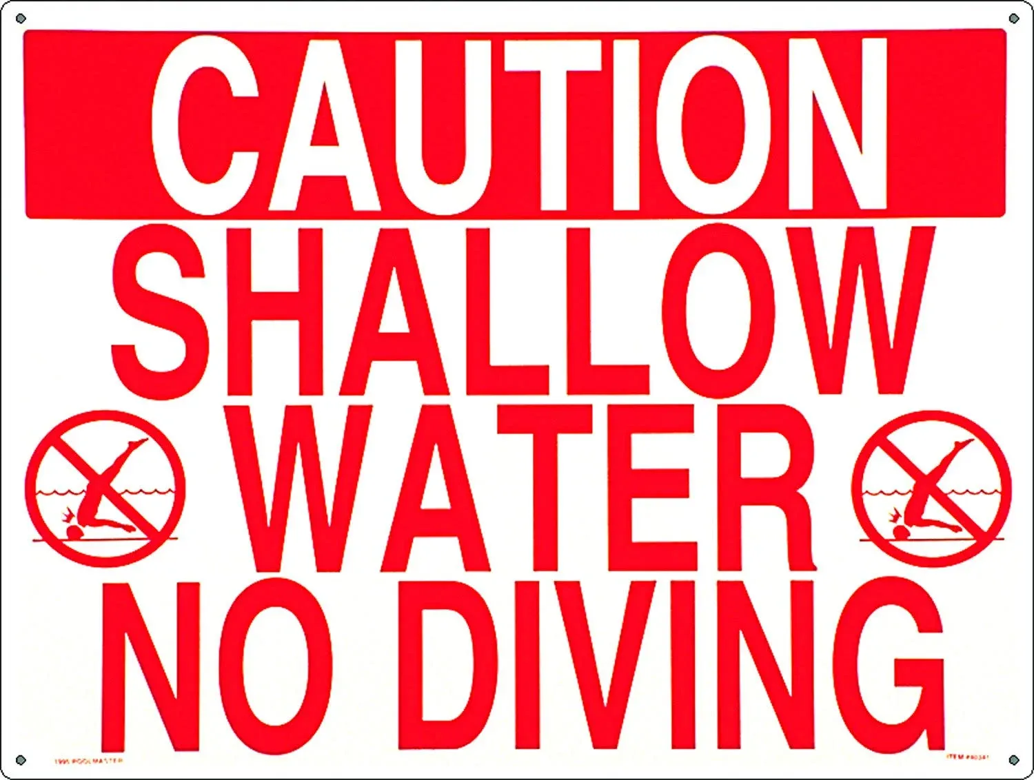 Poolmaster "Shallow Water- No Diving" Sign (#40341)