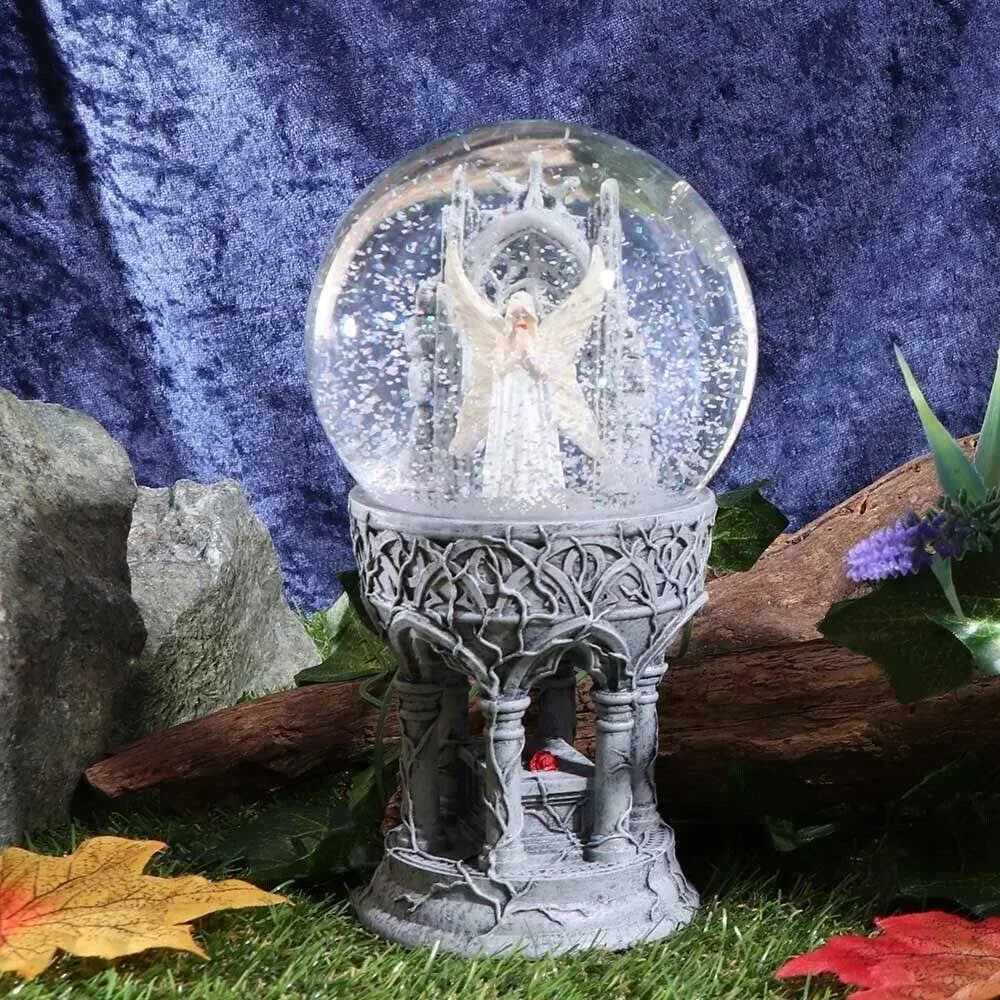 Nemesis Now Love Remains Snowglobe Anne Stokes 18.5cm, Resin, Glass, Water, Ivory
