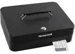 Honeywell Deluxe Cash Security Box, 13 Compartments, Black (6113)