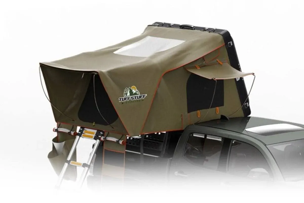 Tuff Stuff Overland Alpha II 2-Person Hard Top Side Open Tent; Black (Universal; Some Adaptation May Be Required)