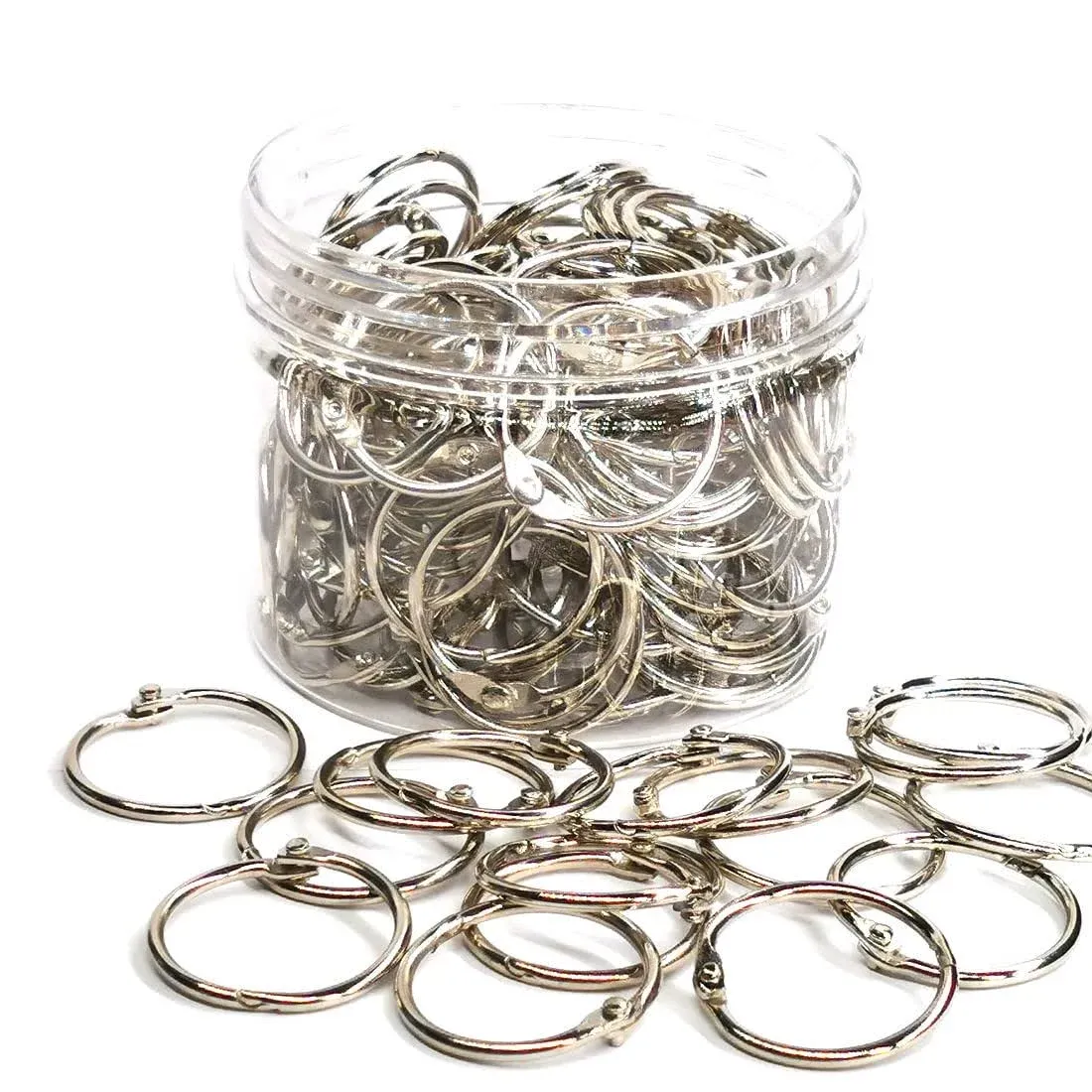 Otylzto 120pcs Binder Rings 1 inchMetal Rings Book Ringspaper Rings Key Rings ...