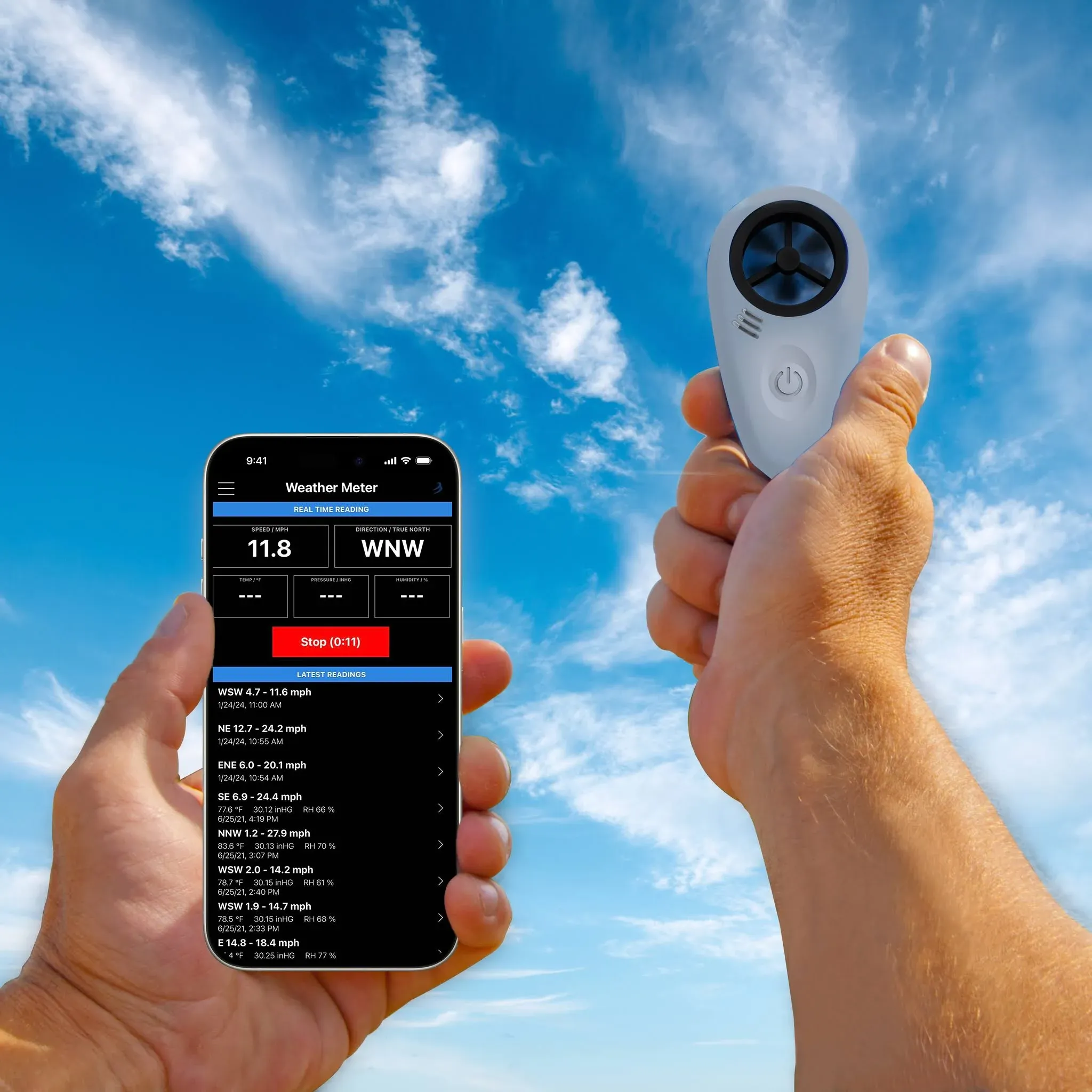 WeatherFlow - WINDmeter- A Wireless Pocket-Sized Anemometer That Captures Highly ...