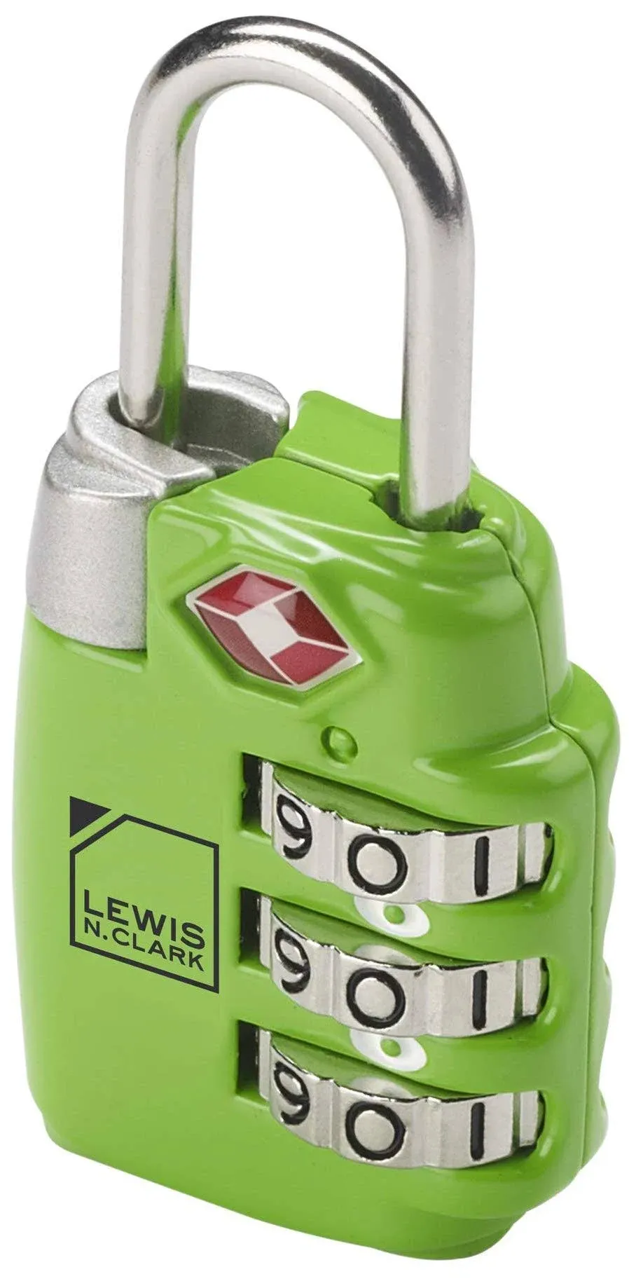 Lewis N. Clark Travel Sentry Large 3dial Combo Lock, Green, One Size Green 