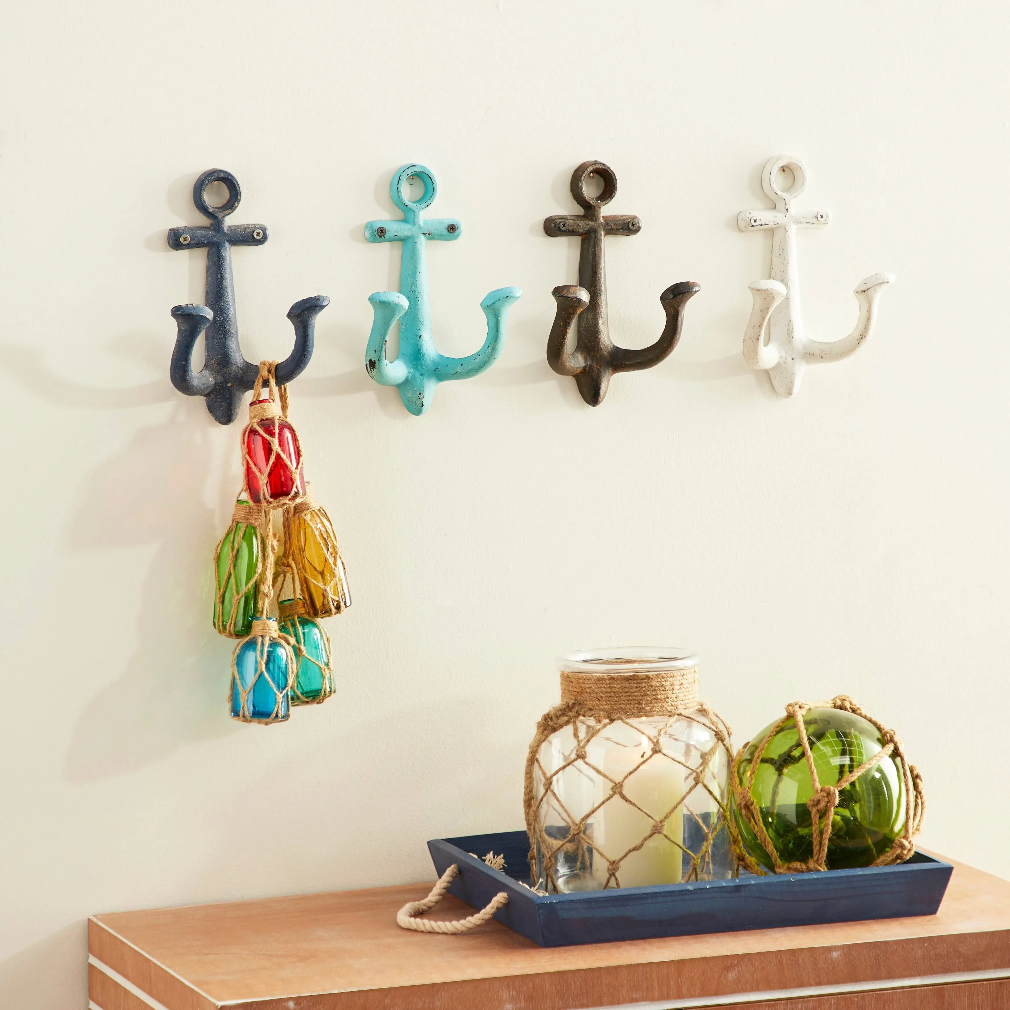 Metal Wall Hooks - Set of 4