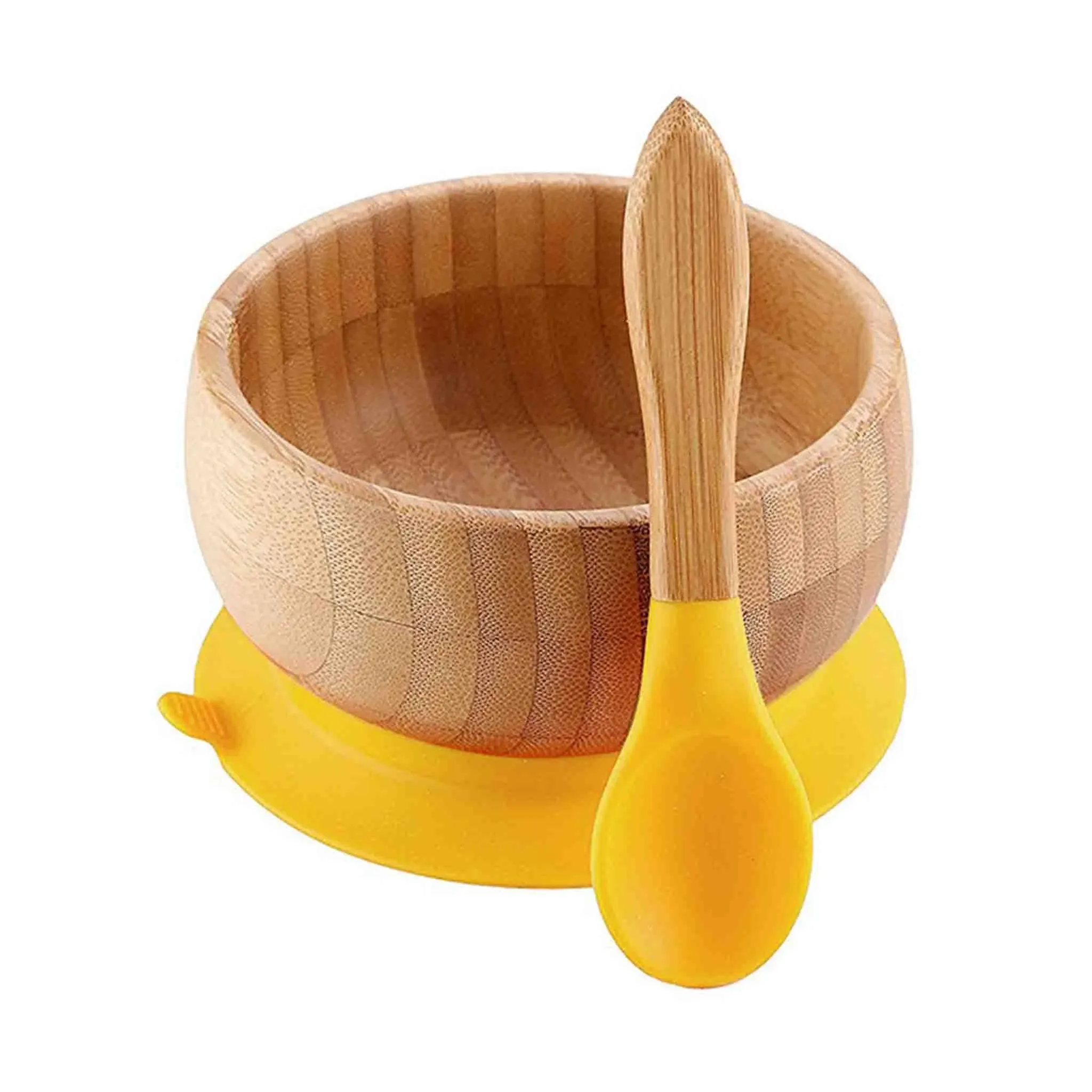 Avanchy Bamboo Baby Suction Bowl + Spoon