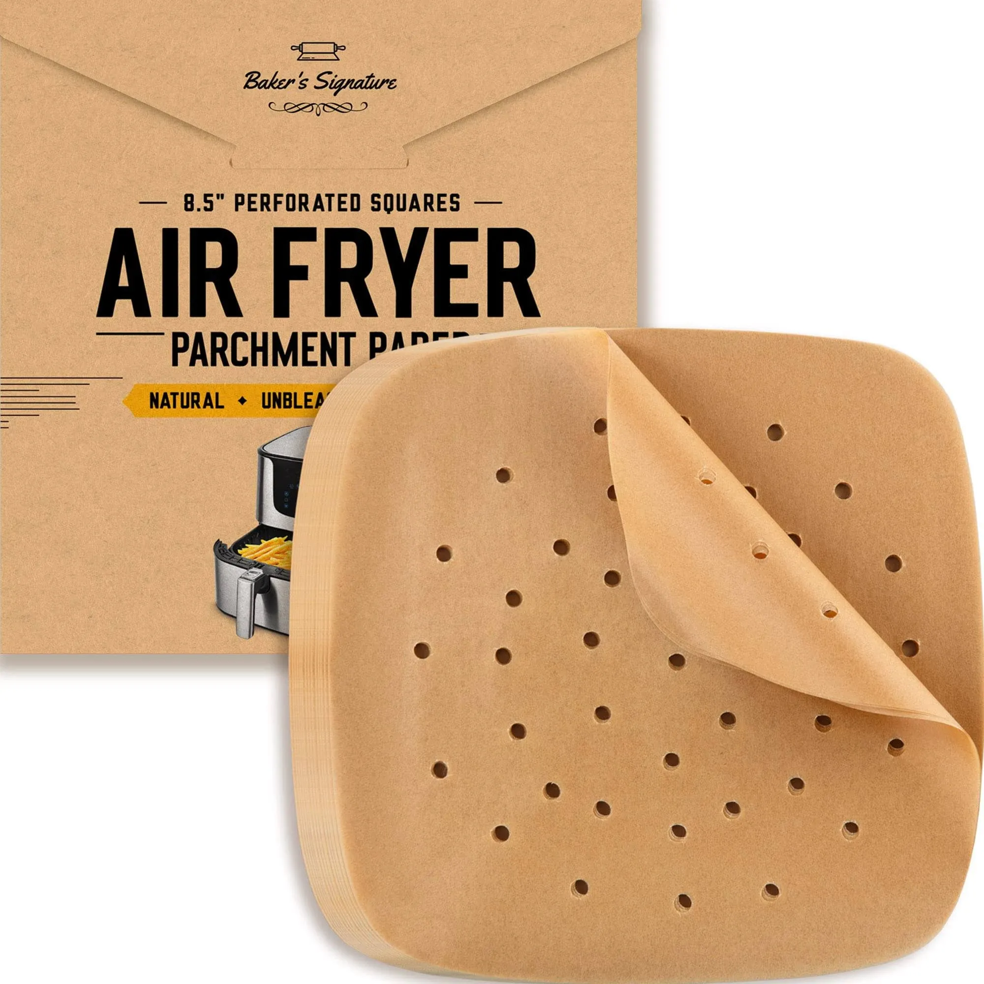 8.5 Inch Air Fryer Liners Pack of 220 Parchment Paper Sheets by Baker’s Sig.. B1