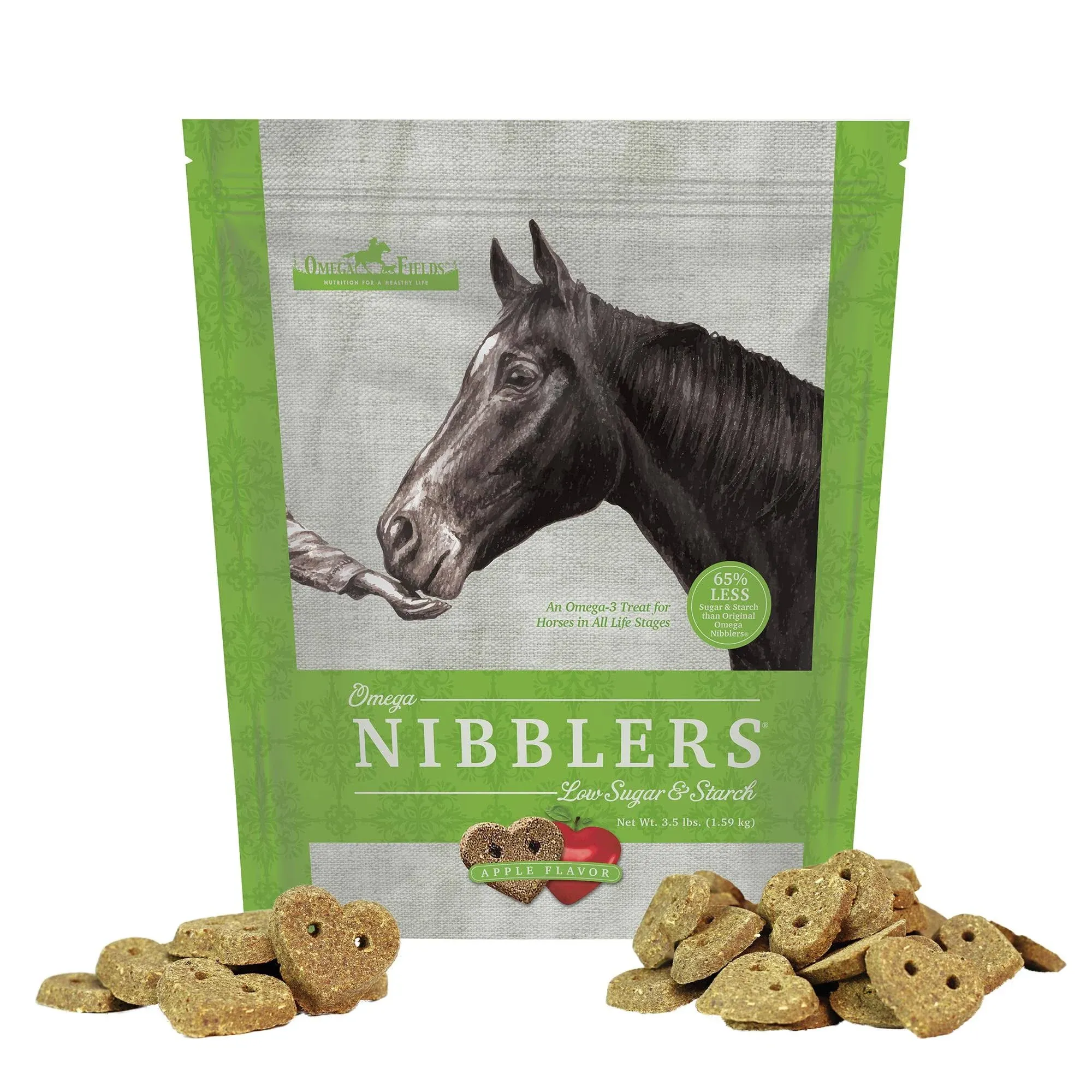 Omega Fields horse treat supplement Nibblers Low Sugar &amp; Starch, 3.5 lb Nov 2024