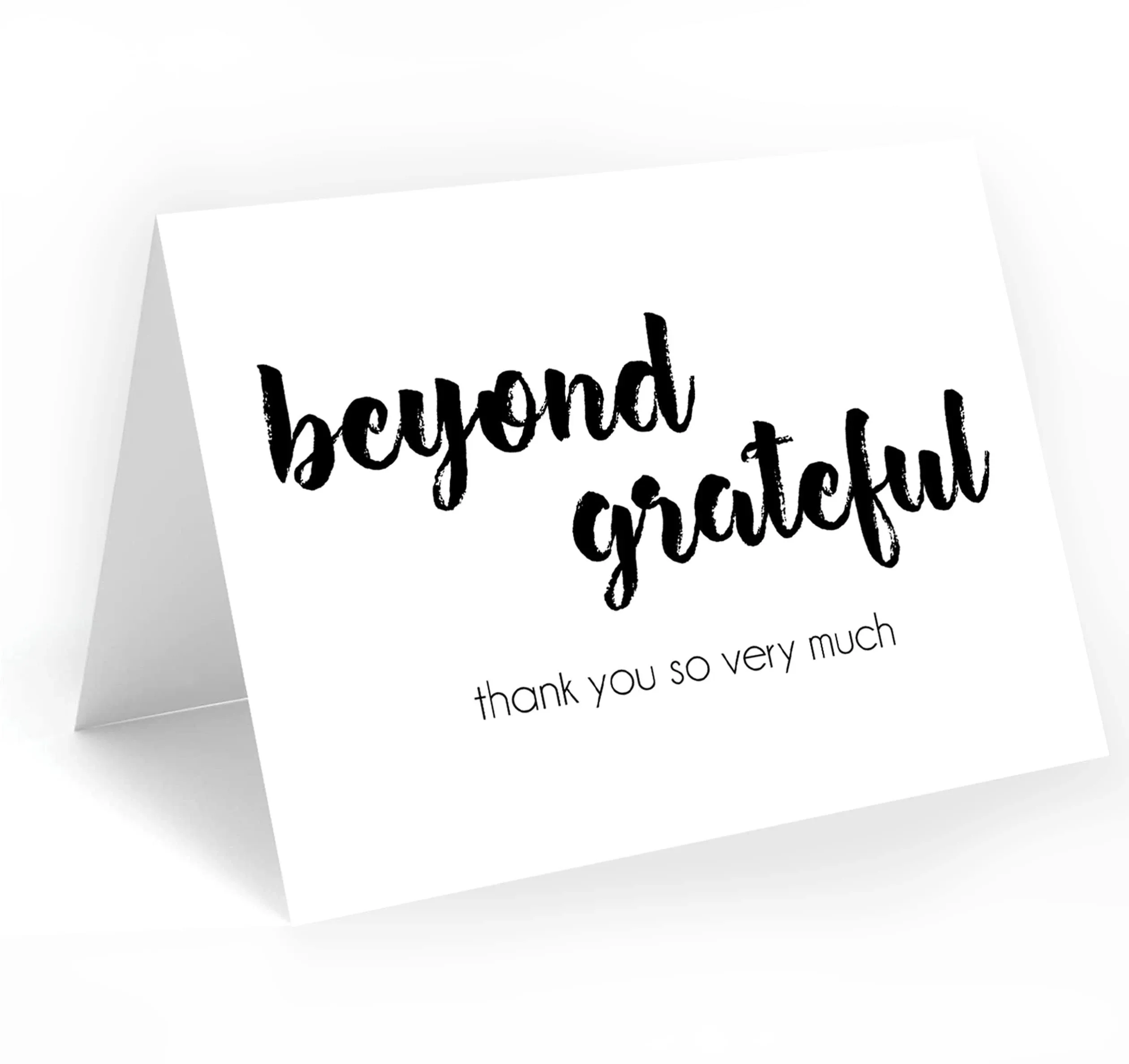 Beyond Grateful Thank You Card - 50 Pieces - 25 Thank You Cards and Envelopes - Cards for All Occasions - Wedding Cards - Bridal Cards