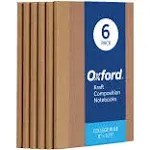 Oxford Composition Notebook 6 Pack, College Ruled Paper, 5.75 x 8 Inches, Small