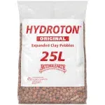 Mother Earth Hydroton Original Clay Pebbles - 25 Liter, Lightweight Expanded Clay Aggregate