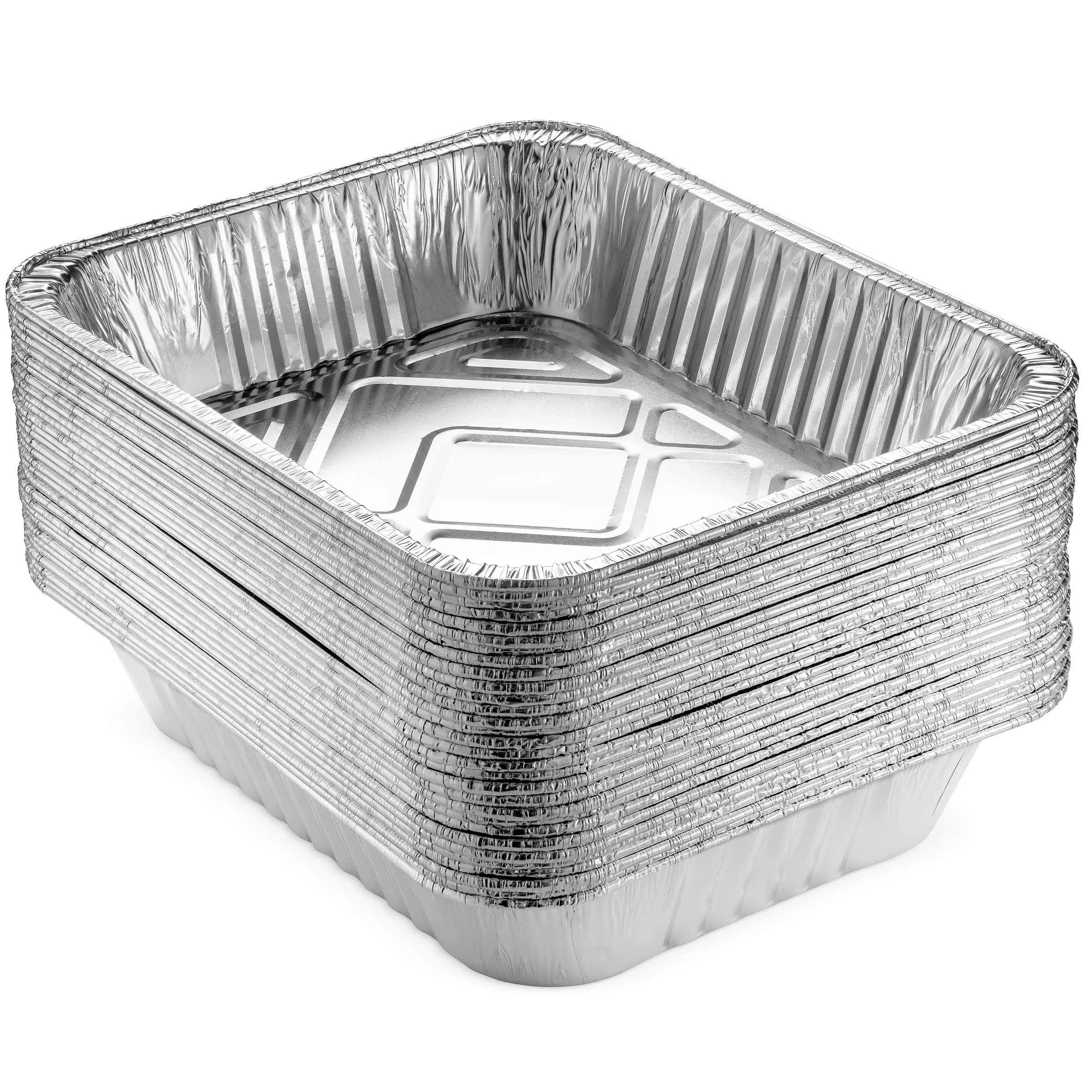 Singleware 9” x 13” Disposable Aluminum Pans Heavy Duty Foil Pans Catering Supplies, 30-Pack