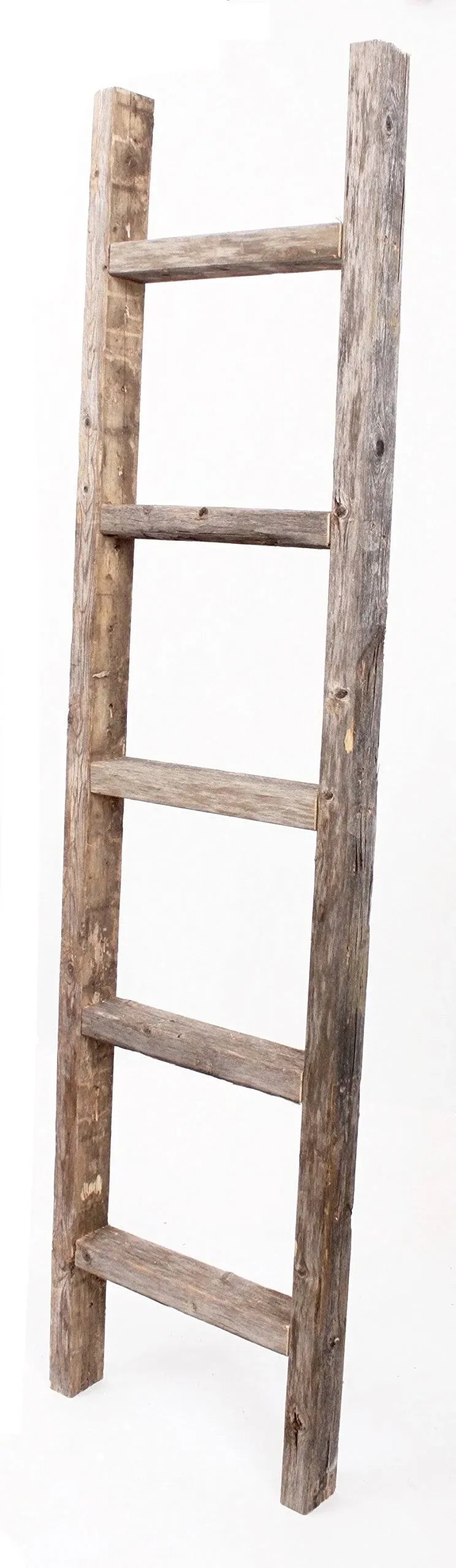 BarnwoodUSA Rustic 5 ft Blanket Ladder Gray