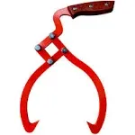 XROPURR Wood Handle 2 Claw Skidding Tongs Non-Slip Grip, Log Lifting, Handling, Dragging & Carrying Tool (12 in)