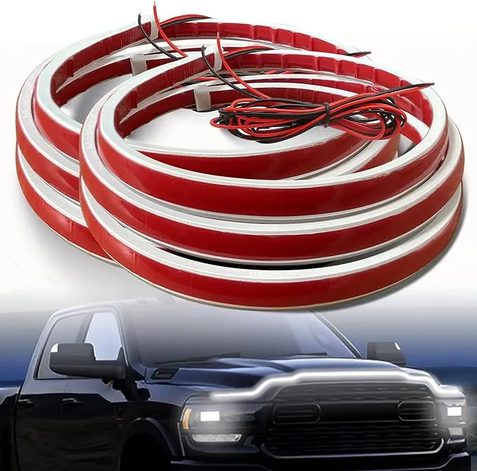 59 Inches Car Hood Light Strip,Dynamic Car LED Strip Light,Exterior Flexible Hea