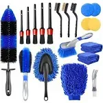 TTRCB 20pcs Car Detailing Brush Set, Car Wheel Tire Brush Set, Car Detailing Kit with 17" Rim Wheel Brush, Tire Brush, Car Cleaning Kit for Cleaning